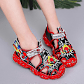 Miniatyrbild 2 av 5: Pojkar LED Sandaler Spiderman Utomhusskor Strandskor Barn Luminous Halksäkra Skor Sommar-WELLNGS Red 31-Insole 19.2 cm