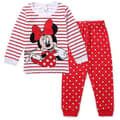 Barn Flickor Sovkläder Pyjamas Set Pjs Outfit-WELLNGS Red White Striped Minnie 4-5 Years
