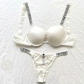 Miniatyrbild 1 av 5: Sexiga underkläder Komfort Damset Push Up BH Victoria's Secret Underklädesset Kvinnligt 2-dels Underkläder-WELLNGS Glossy follows7 85C