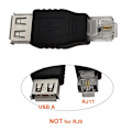 Miniatyrbilde 3 av 5: JUNSUNMAY USB A Hunn til RJ11 6P2C Adapter Mini Konverter (IKKE for RJ9 håndsettport) - WELLNGS