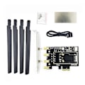 Miniatyrbild 1 av 5: Kompatibel med BCM94360CSAX BCM943602CS BCM94360CS2 PCIE PC Wifi WLAN-kort Adapter Converter-WELLNGS 4 antenna models