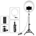 Pikkukuva 4 / 5: Selfie 18 LED Rengasvalo Jalustalla - WELLNGS Table tripod
