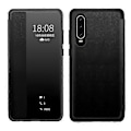 Miniatyrbilde 1 av 5: Kompatibel med Huawei P30 Pro Magnetisk Sidevindu Visning Støtsikker Horisontal Flip Lær Smart Deksel - WELLNGS Black