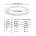 Miniatyrbilde 5 av 5: 2 stk Silikon Tetningsring Spacer Kaffetilbehør Erstatning for Moka Pot-WELLNGS 9