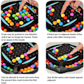 Miniatyrbilde 3 av 3: Regnbue Ball Matching Leke Fargerik Morsom Puslespill Sjakkbrett Spill med 80 stk Fargede Perler Intelligent Hjerne Spill Utdanningsleke - WELLNGS 241 beads set