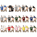 Miniatyrbilde 3 av 5: Menn Spør meg om min Ninja Forkledning Flip T-skjorte Morsom Kostyme Grafisk Humor Tee, 100% Ny - WELLNGS Blue M