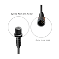 Miniatyrbilde 5 av 5: Elektrisk sykkel 8-pinners hunn til hann skjermutvidelseskabelkontakt for midtmontasjemotor BBS01 BBS02 70 cm - WELLNGS