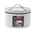 Miniatyrbillede 1 af 5: Filthat Opbevaringspose Stor Kapacitet Støvfri Indkøbsopbevaringsboks - WELLNGS Light Gray 43x26cm