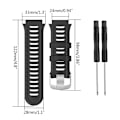 Miniatyrbild 2 av 5: Silikonarmband för Garmin-forerunner 920xt Band Smartwatch Armband Loop Armband - WELLNGS Black blue