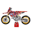 Pikkukuva 4 / 4: 1:8 Tekninen huipputekninen moottoripyörä Motocross Crf -malli Rakennuspalikat Maastoauto MOTO Moc -palikat Lahjat Diy-lelut Lapset Pojat-WELLNGS 556PCS