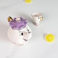 Miniatyrbillede 4 af 5: Ny Skønheden og Udyret Mrs. Potts Chip Tekande Kop Sæt Tekander Krus Dejlig Julegave-WELLNGS One Blue Single Cup