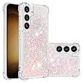 Pikkukuva 2 / 5: YB Quicksand Series-1 Yhteensopiva Samsung Galaxy S24+ -kotelon kanssa, nestemäiset kelluvat paljetit TPU-suojus - WELLNGS Pink Pentagrams