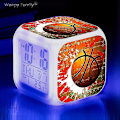 Miniatyrbillede 1 af 5: Basketball Vækkeur 7 Farver Skift Multifunktion Noctilucence Elektronisk Ur Børneværelse Vågne Timer Fødselsdagsgave til Barn Tw-WELLNGS light green