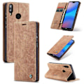 Miniatyrbilde 1 av 5: for Huawei P20 Lite Caseme 013 Series Simple Card Version Comfortable Leather Case Brown-WELLNGS Brown