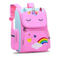 Miniatyrbild 10 av 10: Ryggsäck för lågstadiet med enhörning 3D tecknad skolväska barn ny barnryggsäck flicka pojke söt regnbåge Mochila Escolar-WELLNGS pinks