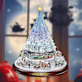 Miniatyrbilde 4 av 4: 2022 nytt juletre roterende skulpturtogdekorasjoner lim inn vindu lim klistremerker juledekorasjoner for hjemmet-WELLNGS A