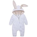 Miniatyrbild 1 av 3: Nyfödd Baby Sparkdräkt Kanin Dragkedja Jumpsuit Påskhare Pyjamas Spädbarn Sovkläder-WELLNGS White 9-12 Months