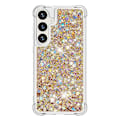 Pikkukuva 3 / 5: YB Quicksand Series-1 Yhteensopiva Samsung Galaxy S24+ -kotelon kanssa, nestemäiset kelluvat paljetit TPU-suojus - WELLNGS Gold Hearts