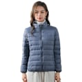 Miniatyrbilde 1 av 5: Kvinners Ultra Lett Vekt Kort Dunjakke-WELLNGS BLUE XL