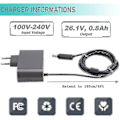 Miniatyrbilde 2 av 3: Lader for Dyson V6 V7 V8 Dc58 Dc59 Dc61 Dc62 Sv03 Sv04 Sv05 Sv06 Sv07 Ac støvsugeradapter-WELLNGS