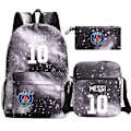 Miniatyrbilde 1 av 2: Messi Man Ryggsekk - Skolesekker for Tenåringsjenter, Gutter - 3stk Bærbar PC Casual Mochilas - Dame-, Herre Ryggsekk-WELLNGS 4