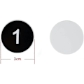 Pikkukuva 2 / 5: Muoviset numerolaput kaiverretut numeroidut laput tunnistelaput avaimenperälaput ilman reikää - WELLNGS Black 1-200