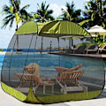 Miniatyrbilde 4 av 5: Gazebo-nettingstelt for utendørs camping, øyeblikkelig pop-up telt, pustende netting, hage, reise, fest - WELLNGS Screen house