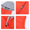 Miniatyrbild 5 av 5: YOUTHUP Herr Quiltad Väst med Huva Utomhus Tjock Fritid Sport Huva-WELLNGS Orange XS