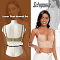 Miniatyrbillede 3 af 5: Dame Bh'er med Lav Ryg - Sømløs Dyb U-Formet Halter Bh'er Konvertible Multi-Vejs Lav Udsnit Halter Bh'er Camisole Bh'er - WELLNGS Nude 36C