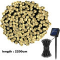Miniatyrbilde 2 av 5: Solcelledrevne utelys, 22M 200 LED, 8 moduser varmt hvitt