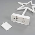 Miniatyrbillede 7 af 7: 20 LED dekorativ lysstjerne kold varm hvid julestjerne lysstjerne dekorativ stjerne