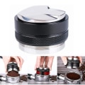 Miniatyrbilde 3 av 5: Dobbel kaffemåler Kaffe trakt ring Pulver ring, Espresso Kaffe Press Sølv Tamper Kaffe Tilbehør(S)