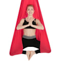 Miniatyrbild 1 av 5: 1M X 2.8M Anti-Gravity Yoga Swing Hängmatta Aerial Inversion Strap Röd