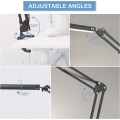 Miniatyrbillede 3 af 7: LED-skrivebordslampe med klemme, skrivebordslampe med svingarm, justerbar