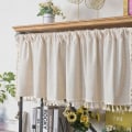 Miniatyrbillede 1 af 6: Kort netgardin, bistrogardin, uigennemsigtig boho-gardin, hør,