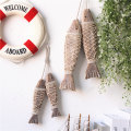 Miniatyrbillede 5 af 5: 1 sæt med to dekorative træfisk ornamenter vægophæng
