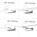 Miniatyrbilde 3 av 5: LED-speilbelysning for baderom, 18W IP44 vanntett 180° roterende baderomslysvegg