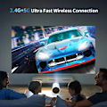 Miniatyrbild 2 av 11: Projektor 4k Android 11 Dual Wifi6 200 Bt5.0 1080p 1280*720p Vit