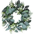 Miniatyrbillede 1 af 7: Eukalyptus kunstig krans, krans, juledekoration til dør, vægkrans, efeu guirlande