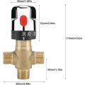 Miniatyrbillede 2 af 5: Termostatisk blandeventil, med 1/2 NPT-stik, vandtemperaturreguleringsventil,
