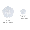 Miniatyrbilde 2 av 5: 6 stk. Coaster Resin Molds, Stor Blomster Silikonbrett, Resin Molds Kit for DIY Epoxy Resin Casting, Agat Coasters, Hjemmedekor.