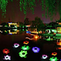 Miniatyrbillede 7 af 7: LED Solar Lotus Lampe 7 RGB Dam Lys Have Lamper Flydende Lotus