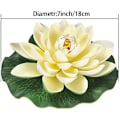 Miniatyrbillede 7 af 7: 6 stk. kunstige flydende skumlotusblomster med åkandeblade