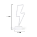 Miniatyrbilde 2 av 5: LED-blitstegn formet dekorlys varmt hvitt