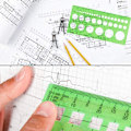 Miniatyrbild 4 av 5: 11 st arkitektoniska stenciler Barnritning Stencil Plast Studenter