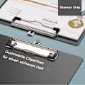 Miniatyrbillede 6 af 6: A4 klemmappe, 6 A4 klemmapper med gummibelagt metalclips, klemmappe,
