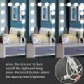 Miniatyrbillede 4 af 4: LED makeup-lys kosmetisk spejl lys Hollywood-stil spejl lys USB