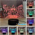 Miniatyrbild 2 av 8: Nattlampa 3D LED Illusion Desk 16 Färgvariationer Actionfigur Lampa