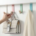 Miniatyrbillede 5 af 5: Rustfrit ståldørskroge til garderobe uden boring (5 stk., hvid
