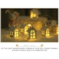 Miniatyrbillede 3 af 5: Julelys, 2m 10-LED Træhus Fe-lys Stueindretning Varm Hvid,